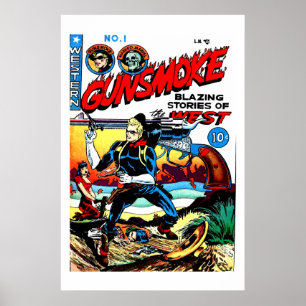 Vintage Western Comic - Gunsmoke #1 Poster