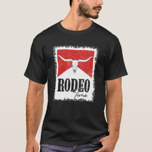 Vintage Western Country Bullenschädel gebleicht Ro T-Shirt