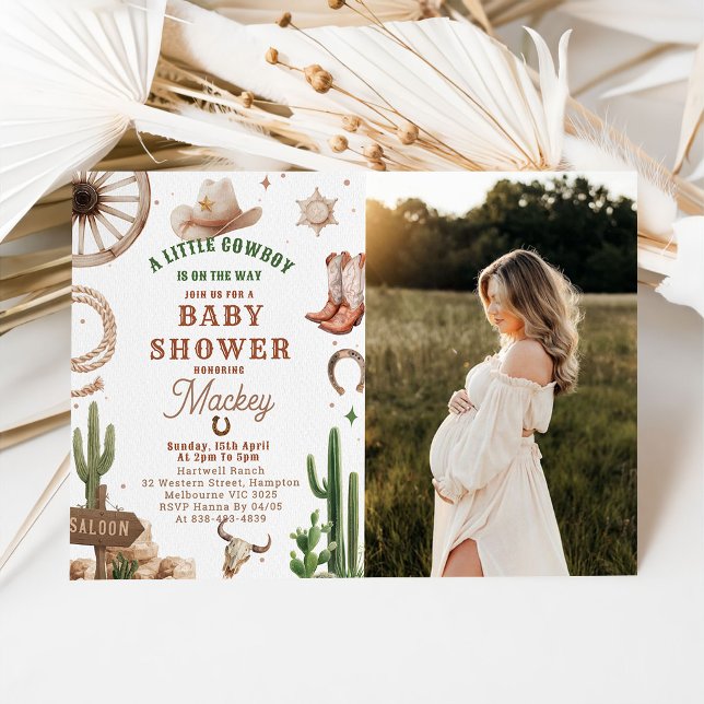 Vintage Western Cowboy Baby shower Invitation  Einladung (Von Creator hochgeladen)