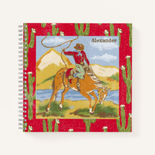 Vintage Western Cowboy Rodeo Wilder Westen Notizbuch