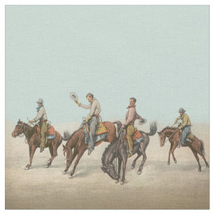 Vintage Western-Cowboys, die Pferdegewebe sich Stoff