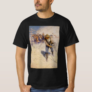 Vintage Western-Cowboys, in der Hürde durch NC T-Shirt