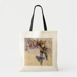 Vintage Western-Cowboys, in der Hürde durch NC Tragetasche