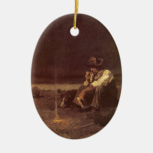 Vintage Western Cowboys, Plains Herder von NC Wyet Keramikornament