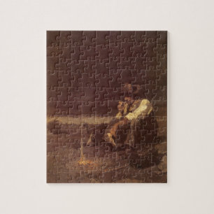 Vintage Western Cowboys, Plains Herder von NC Wyet Puzzle