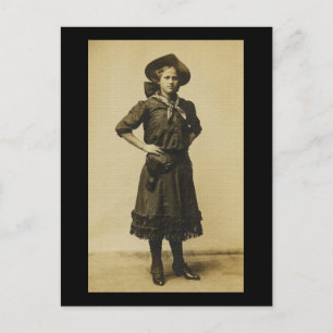 Vintage Western Cowgirl-Foto Postkarte