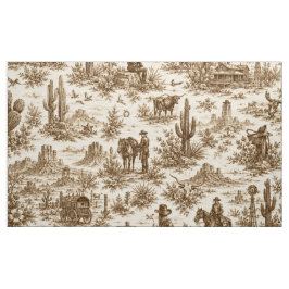Vintage Western Desert Toile Nahtloses Muster Stoff