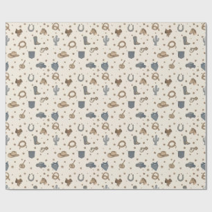 Vintage-Western-Icons-Muster Geschenkpapier