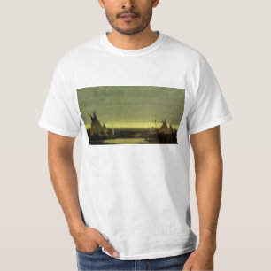 Vintage Western, Indian Camp at Dawn von Tavernier T-Shirt