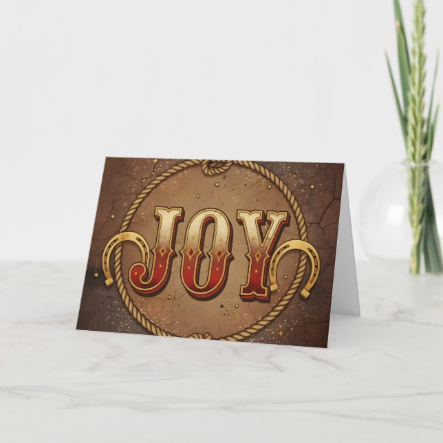 Vintage Western Joy Weihnachten (Vorderseite)