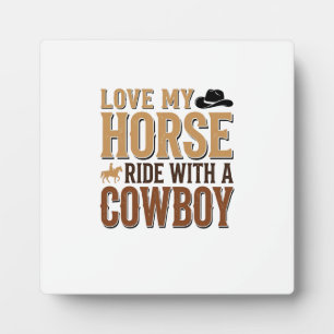 Vintage Western Pferd und Cowboy Zitat Shirt Desig Fotoplatte
