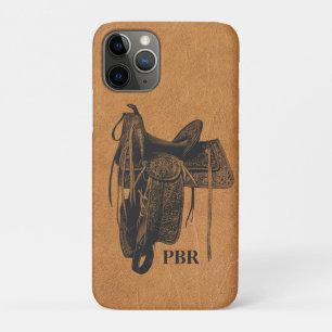 Vintage Western-Pferdesattel-Monogramm Case-Mate iPhone Hülle