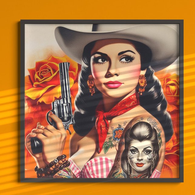 Vintage Western Pin-up Poster (Von Creator hochgeladen)