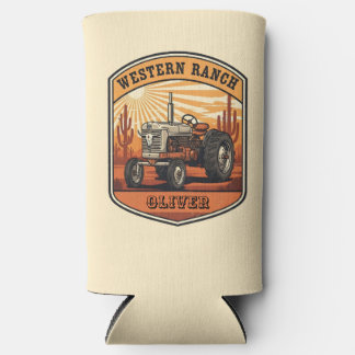 Vintage Western Ranch Tractor Desert Sunset Selters Dosenkühler
