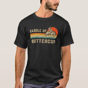 Vintage Western Reiten Rodeo Land Sattel hoch T-Shirt