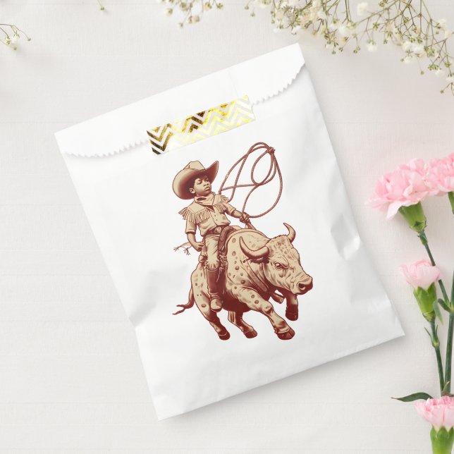 Vintage Western Ride Proud Little Cowboy Geschenktütchen (Versiegelt)