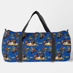 Vintage Western Rodeo Veranstaltungen Cowgirl Cowb Duffle Bag