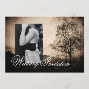 Vintage Western Rustic Country Hochzeits Einladung