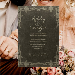 Vintage Western-Rustikale Hochzeit Save The Date