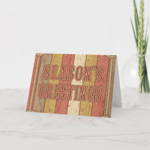 Vintage Western Weihnachtsgrüße Feiertagskarte