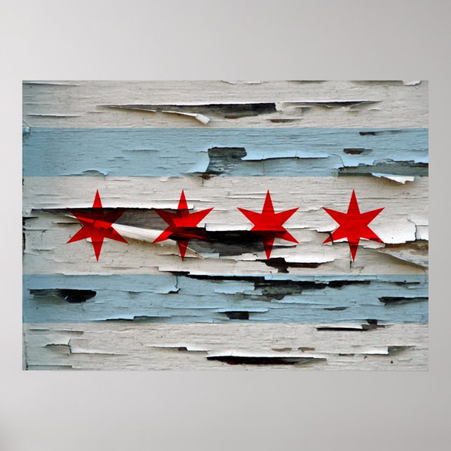 Vintage Wetterflagge in Chicago Poster (Vorne)