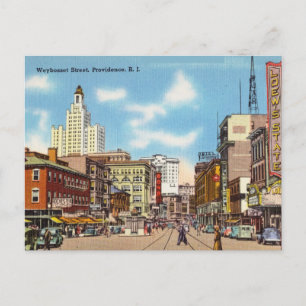 Vintage, Weybosset Street, Providence Rhode Island Postkarte