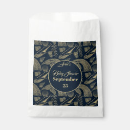 Vintage Whale Blue Baby Dusche Geschenktütchen