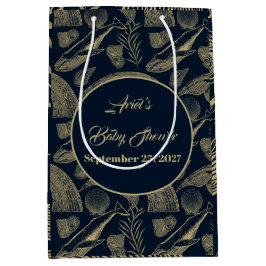 Vintage Whale Blue Baby Dusche Mittlere Geschenktüte