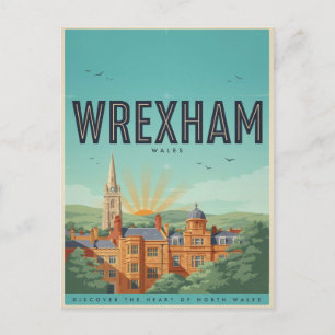 Vintage Wherxham Castle, Wales Geschenke und Souve Postkarte