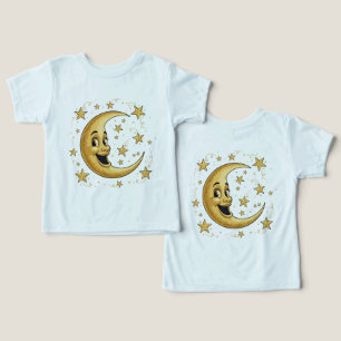 Vintage Whimsical Mann im Mond   Golden Celesti