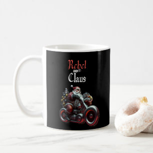 Vintage Whimsicaler Biker-Weihnachtsmann Kaffeetasse