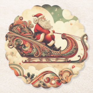 vintage/whimsisch/Weihnachtsmann/Weihnachten Untersetzer