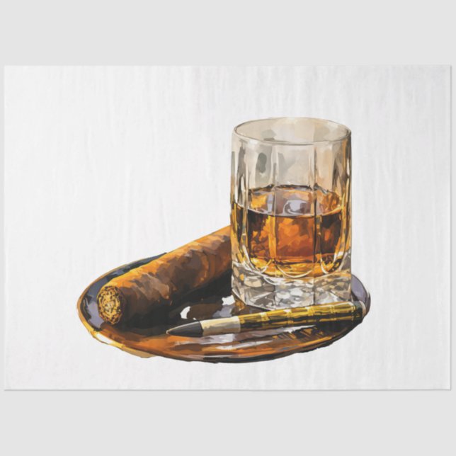 Vintage Whiskey-Design-Serie 7 Seidenpapier (Vorderseite)
