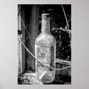 Vintage Whiskey-Flasche Poster