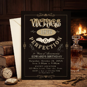 Vintage-Whiskey-Geburtstag für jedes Alter Einladung
