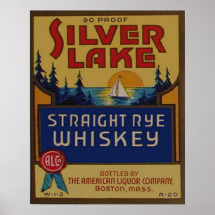 Vintage Whiskey-Werbung Reproduktion Poster