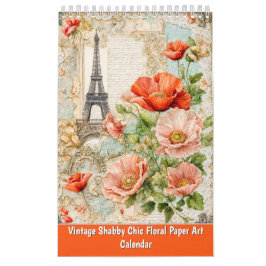 Vintage Whispers – Shabby Chic Florale Papierkunst Kalender