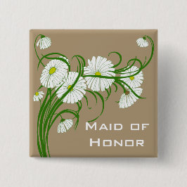 Vintage White Gerber Daisy Blume Hochzeitsstift Se Button