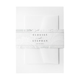 Vintage White Lace Wedding Einladungsbanderole