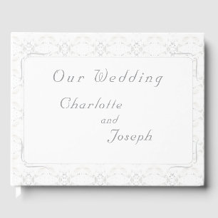 Vintage White Lace Wedding Gästebuch