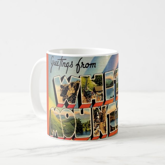 Vintage White Mountains of NH Tasse (Vorderseite Links)