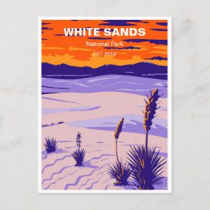 Vintage White Sands Nationalpark New Mexico Postkarte