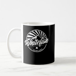 Vintage Whitefish Montana Outdoor Grafik Sweatshi Kaffeetasse