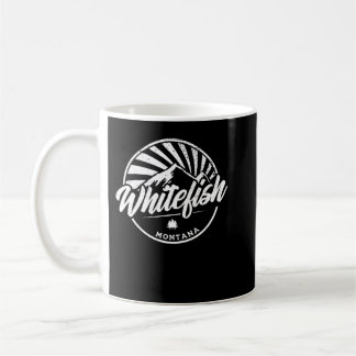Vintage Whitefish Montana Outdoor Grafik Sweatshi Kaffeetasse