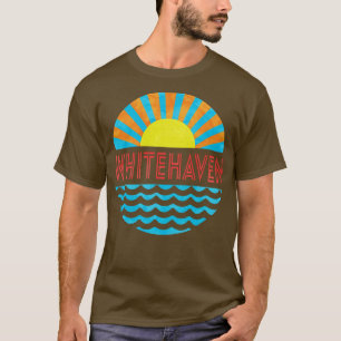 Vintage Whitehaven Beach Sonne und Wellen T-Shirt