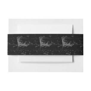 Vintage-Widder-Sternbild Hevelius 1690 Einladungsbanderole