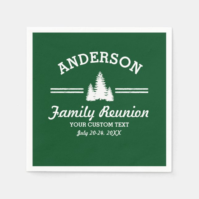 Vintage Wiedersehen oder Reise | Rustikale Pinienb Serviette (Vorderseite)