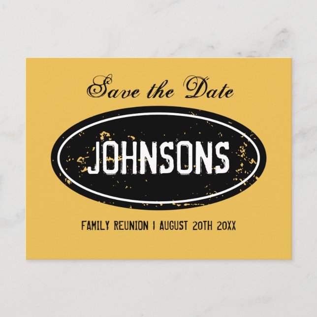 Vintage Wiedersehen-Save the Date-Postkarten für d Ankündigungspostkarte (Vorderseite)