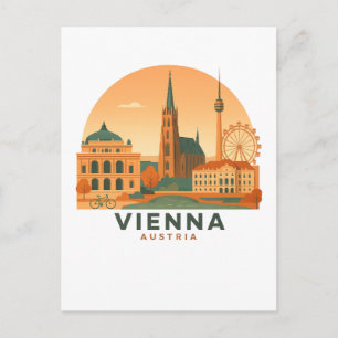 Vintage Wien Österreich Postkarte – Retro Reise Ku