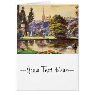 Vintage Wien-Park-Postkarte